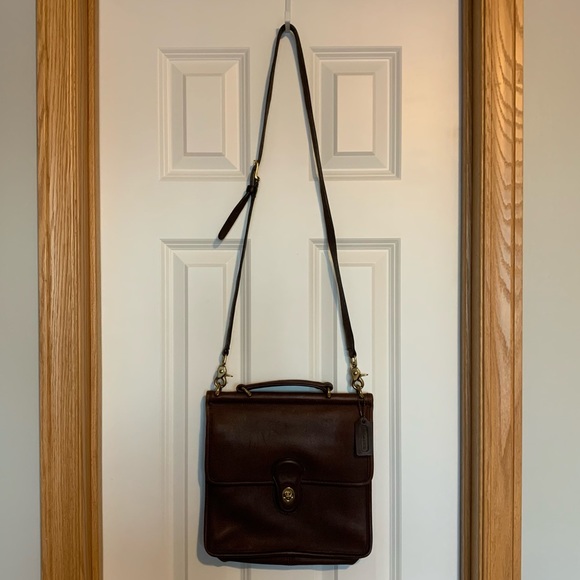 Coach Handbags - Vintage Coach 9927 Willis Bag / Crossbody Brown Leather Purse